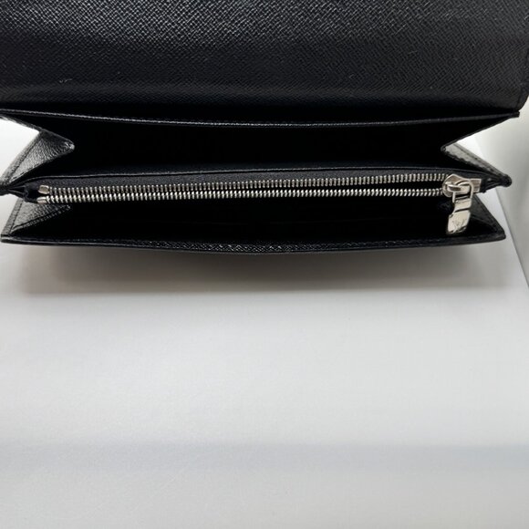Louis Vuitton Sarah Long Wallet Epi Leather Silver-Tone Press Rear Pocket Black - Picture 16 of 16